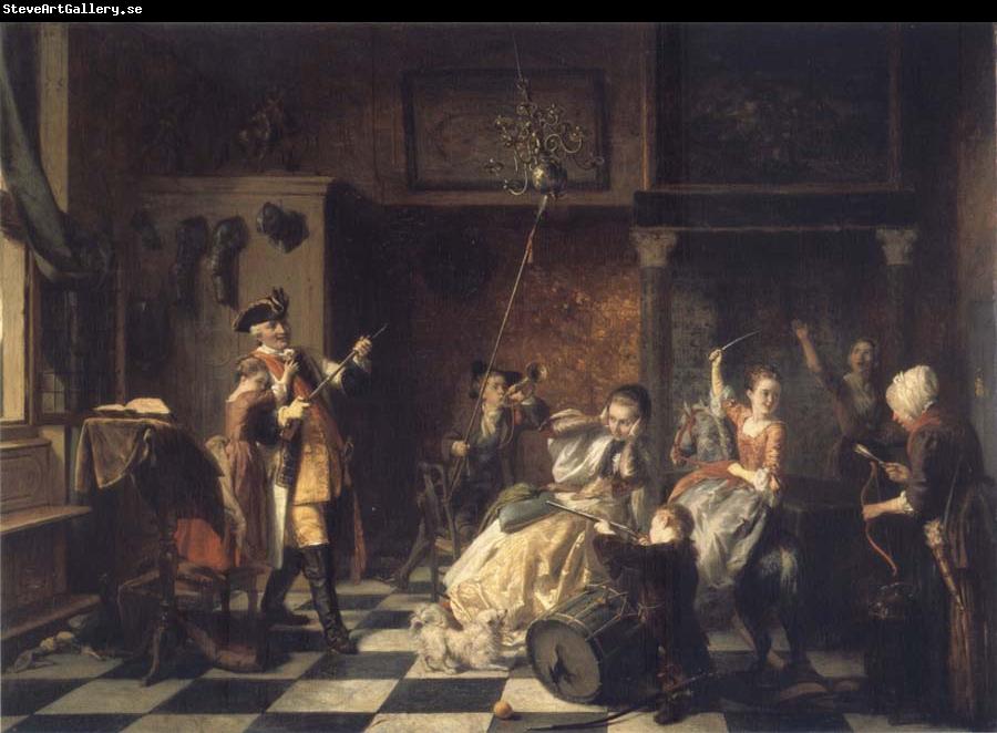 Jan Steen As the old sing,so twitter the young